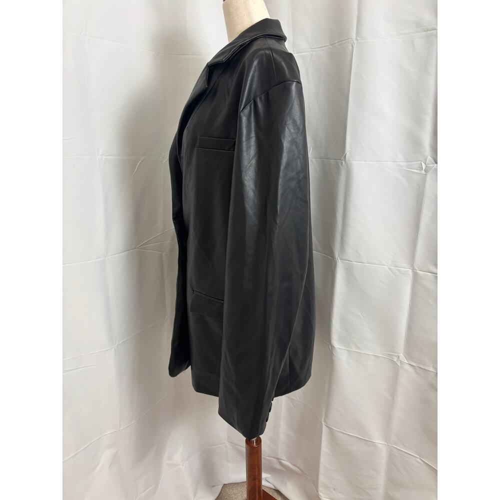 NWT Vigoss Faux Leather Blazer - Black - Size 3x - Picture 3 of 8